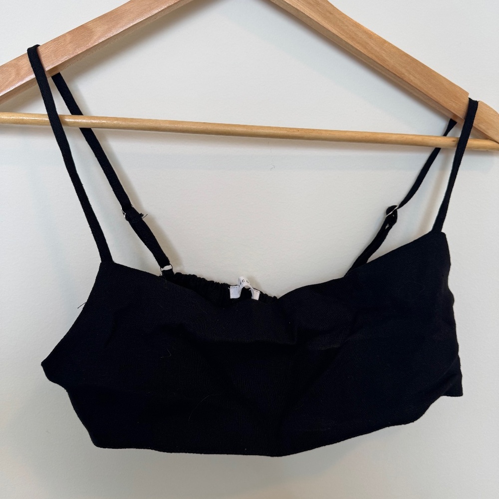 Black mini crop top